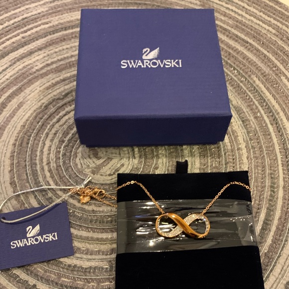 Swarovski Rose Gold Plated and Crystal Necklace - Picture 2 of 3